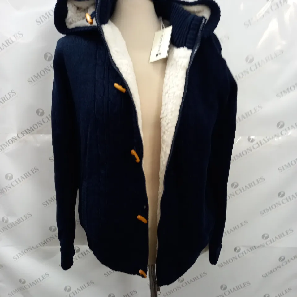 SOULCAL TOG KNIT ZIP THROUGH HOODIE IN NAVY - 16