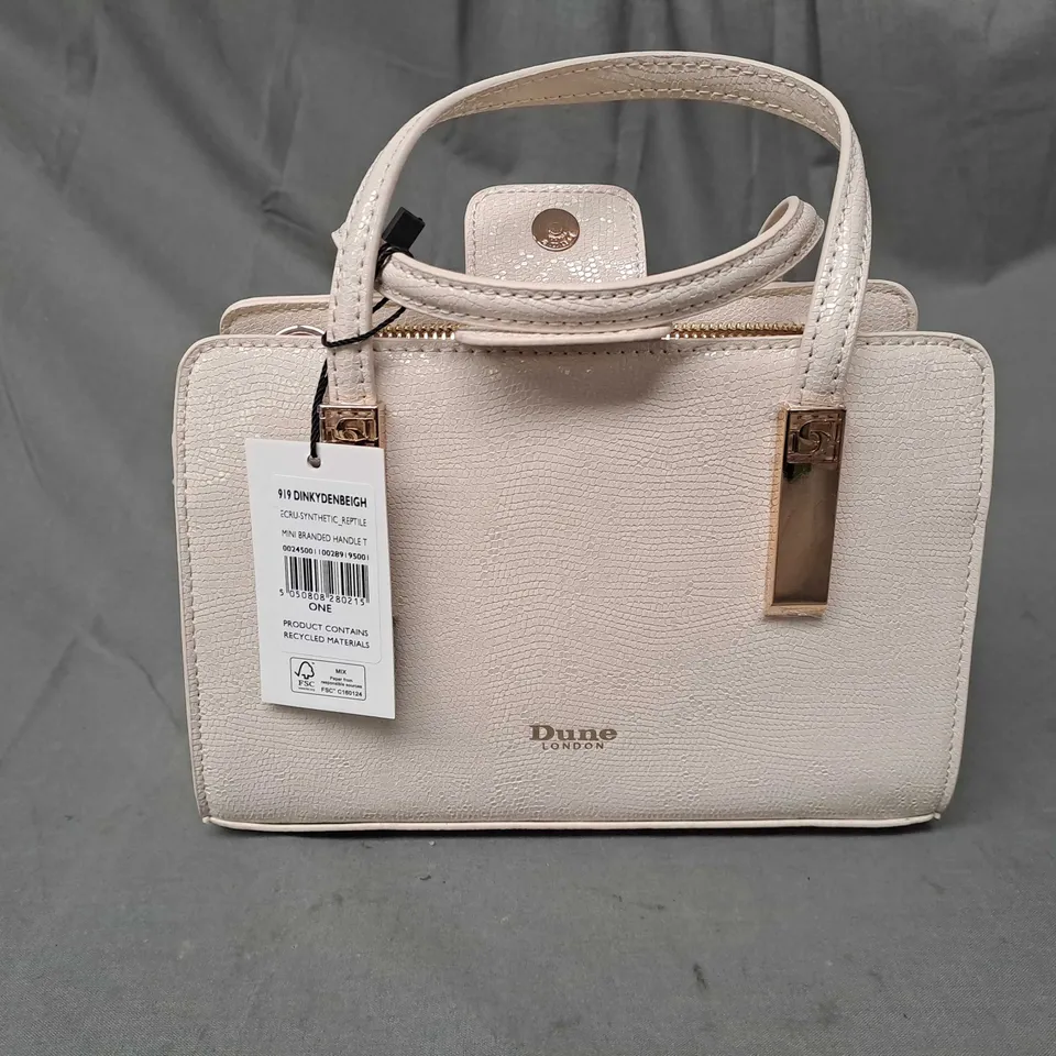 DUNE LONDON SYNTHETIC REPTILE MINI HANDBAG