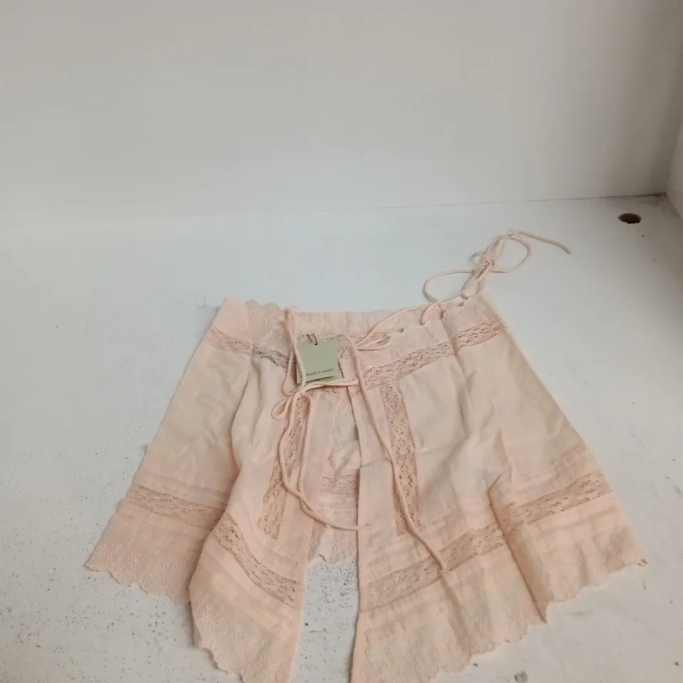NOBODYS CHILD IRINA TOP – PINK LACE WOMEN'S TOP UK XS