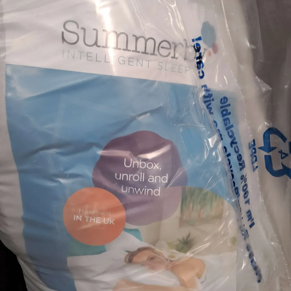 BAGGED AND ROLLED SUMMERBY MATTRESS - APPROXIMATE SIZE 155CM X UNSPECIFIED 