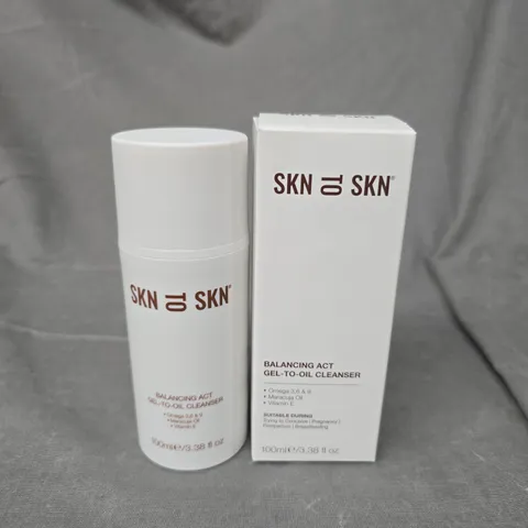 BOXED SKN TO SKN BALANCING ACT GEL-TO-OIL CLEANSER - 100ML