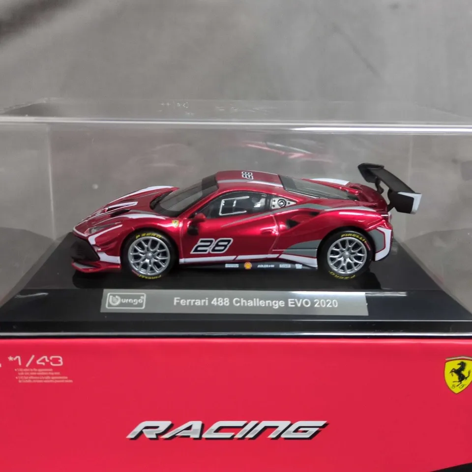BURAGO FERRARI 488 CHALLENGE EVO 2020 1:43 DIE-CAST MODEL CAR – BOXED