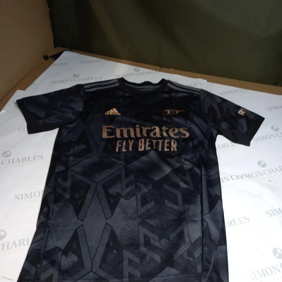 ARSENAL BLACK FOOTBALL SHIRT SIZE S 
