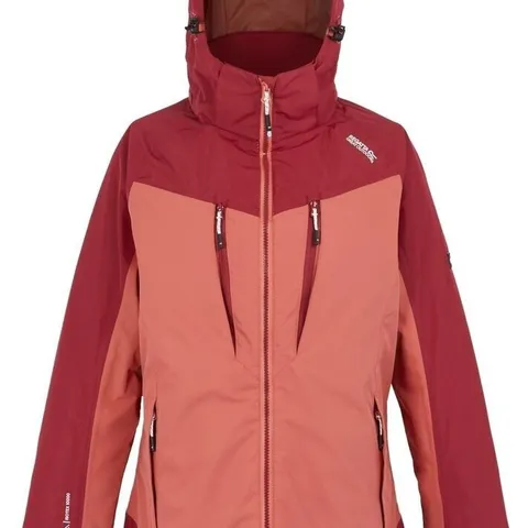 REGATTA CALDERDALE II WATERPROOF  JACKET MINERAL RED / RUMBA RED  - UK SIZE 8