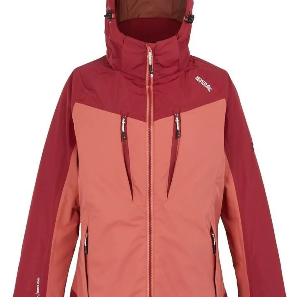 REGATTA CALDERDALE II WATERPROOF  JACKET MINERAL RED / RUMBA RED  - UK SIZE 8