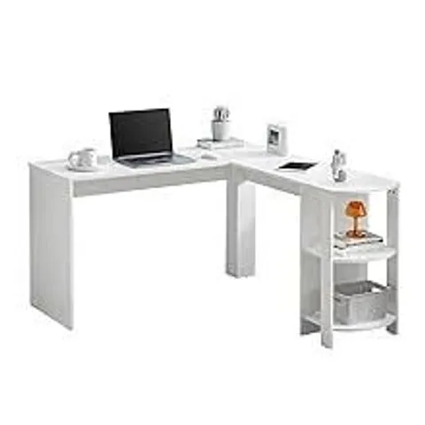 BOXED UNBRANDED WHITE WOODEN DESK - COLLECTION ONLY