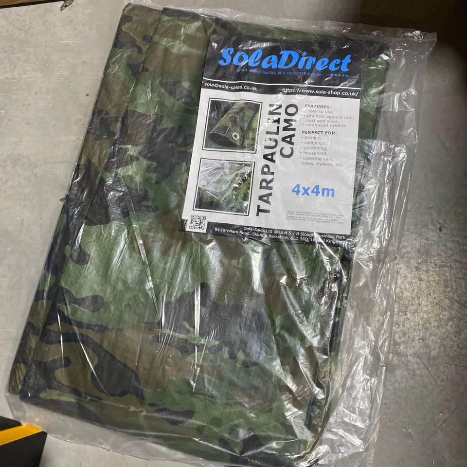 BOXED SOLA DIRECT CAMO TARPAULIN