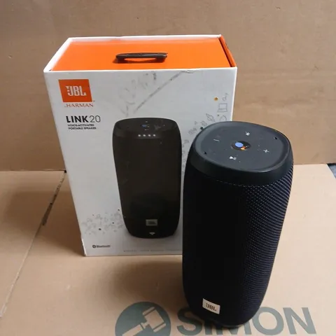 JBL LINK 20 VOICE-ACTIVATED PORTABLE SPEAKER IN BLACK 