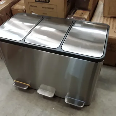 BOXED 3 PEDAL TRASH CAN
