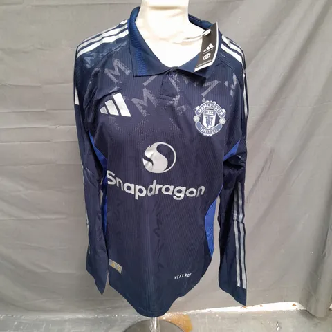 ADIDAS MANCHESTER UNITED FOOTBALL CLUB LONG SLEEVE SHIRT - LARGE