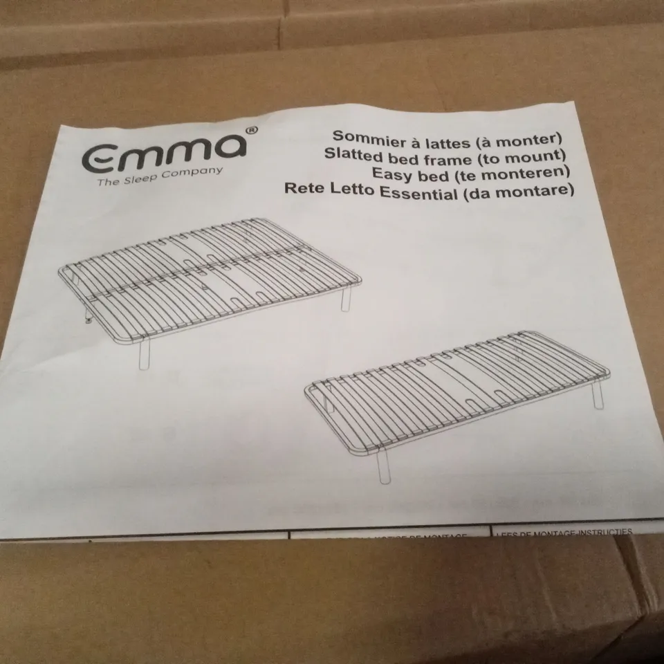 BRAND NEW BOXED EMMA SLATTED BED FRAME - 135 X 190 DOUBLE (1 BOX)