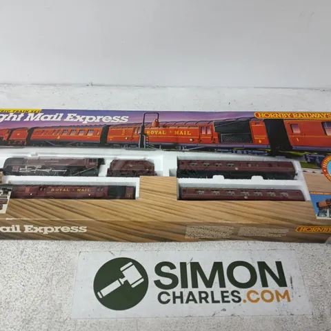 HORNBY RAILWAYS NIGHT MAIL EXPRESS ELECTRIC TRAIN SET ( BOXED )