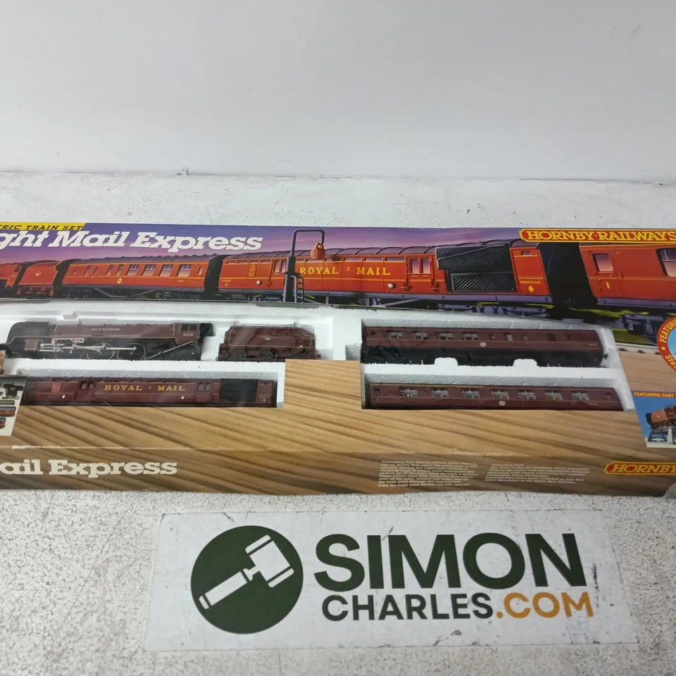 HORNBY RAILWAYS NIGHT MAIL EXPRESS ELECTRIC TRAIN SET ( BOXED )