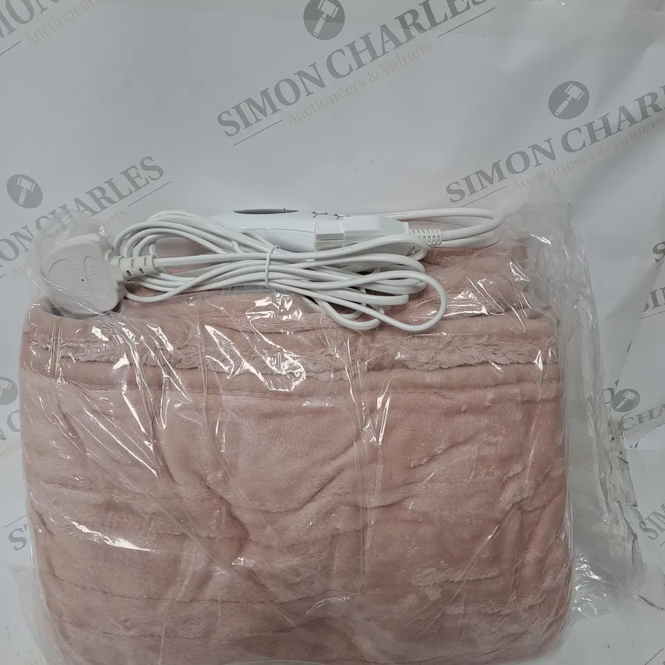 BOXED COZEE HOME VELVETSOFT HEATED THROW IN PINK