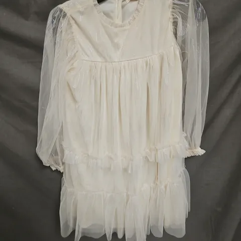 ANGEL & ROCKET BEAU BOHO EMBELLISHED DRESS IN IVORY 11YRS