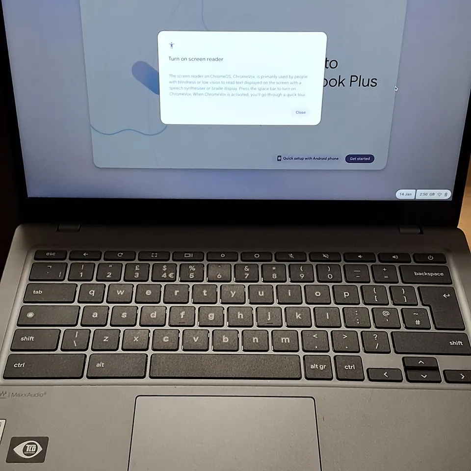 LENOVO CHROMEBOOK PLUS INTEL CORE I3 LAPTOP - 14IAN8