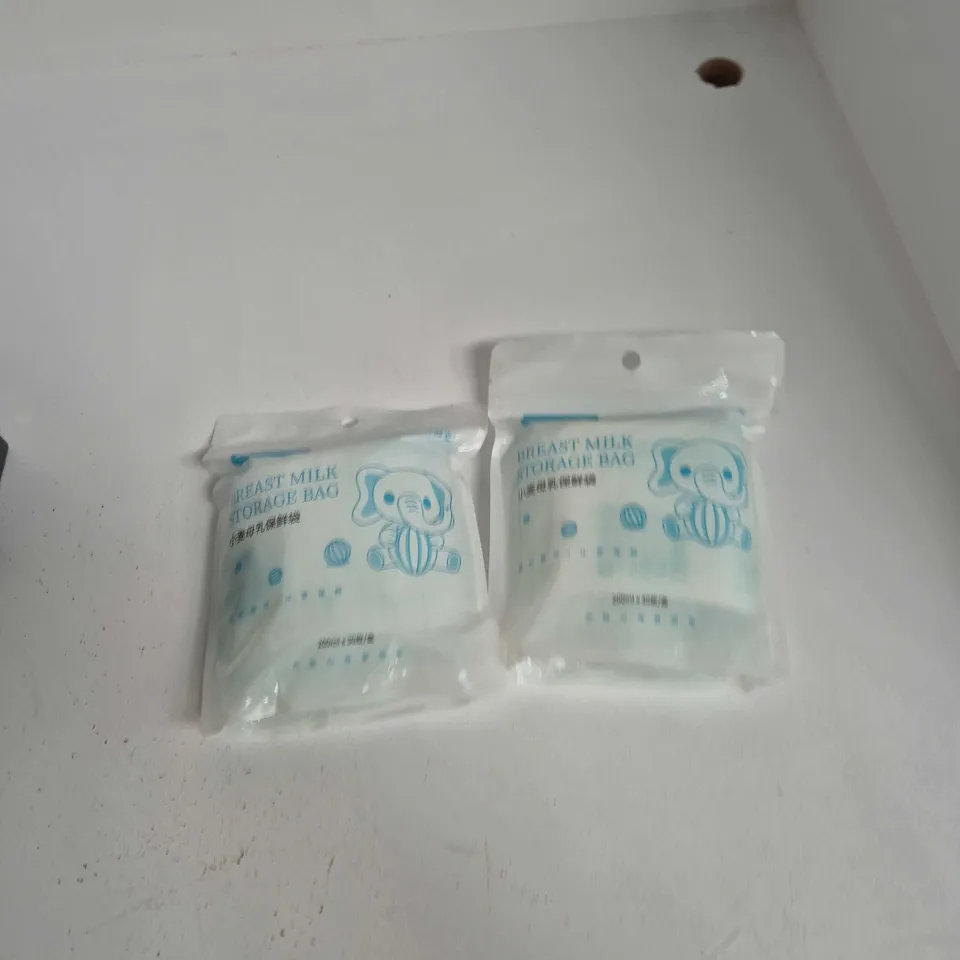 TOTE OF APPROXIMATELY 12 ASSORTED ITEMS TO INCLUDE: BREAST MILK STORAGE BAGS