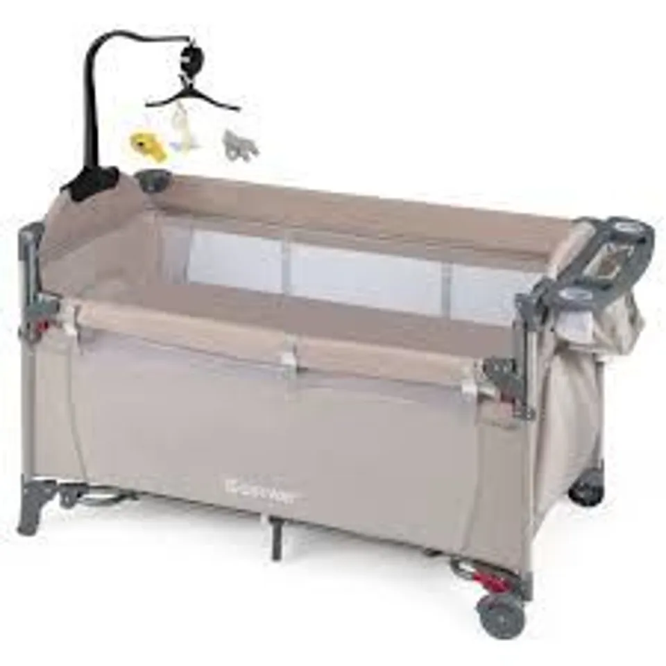 BOXED 5-IN-1 BABY BASSINET BEDSIDE SLEEPER WITH DIAPER CHANGER AND HANGING TOYS