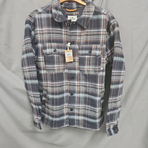 PASSENGER FREESTYLE SHERPA-LINED OVERSHIRT BLACK CHECK - MEDIUM