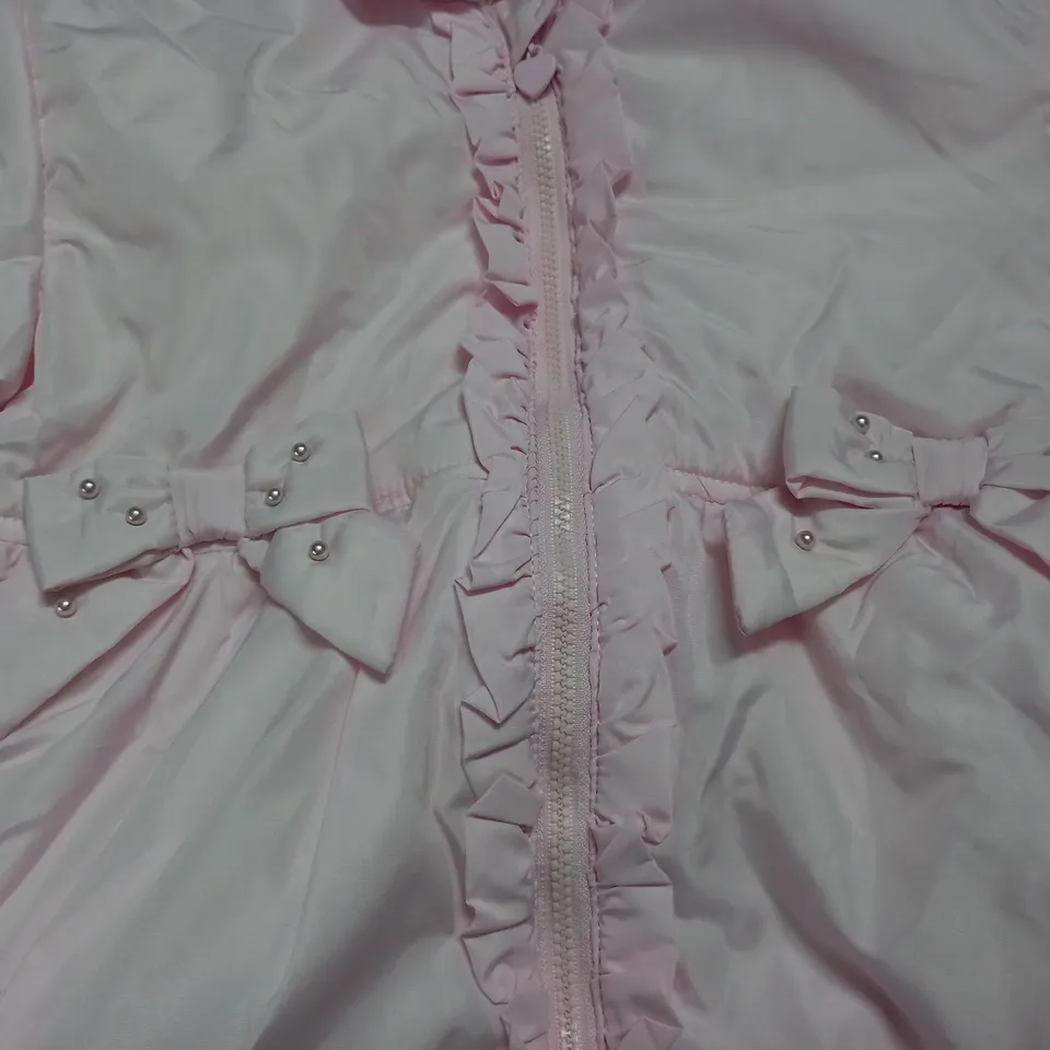 MINTINI BABY PINK WITH BOW DETAIL COAT - 5 YEARS 