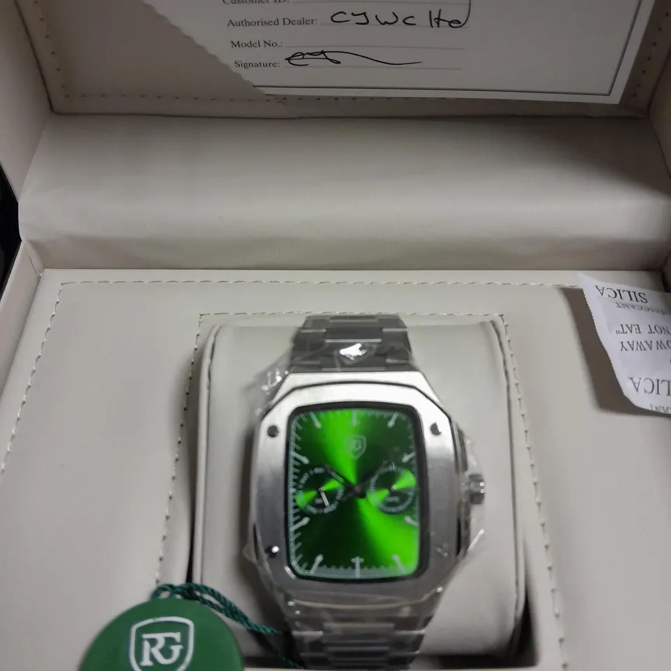 BOXED GENTS RAYMOND GAUDIN STAINLESS STEEL WATCH