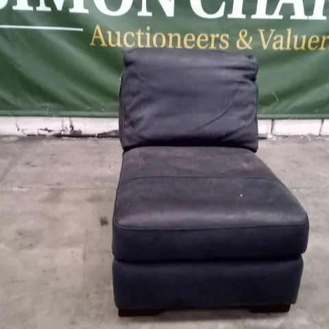 QUALITY DESIGNER ZONE (ROME) ARMLESS SECTION - GRAND OUTBACK BLACK