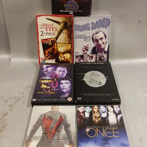 7 X ASSORTED DVD MOVIES & SERIES RISING DAMP, THE HILLS HAVE EYES, VIKINGS ETC