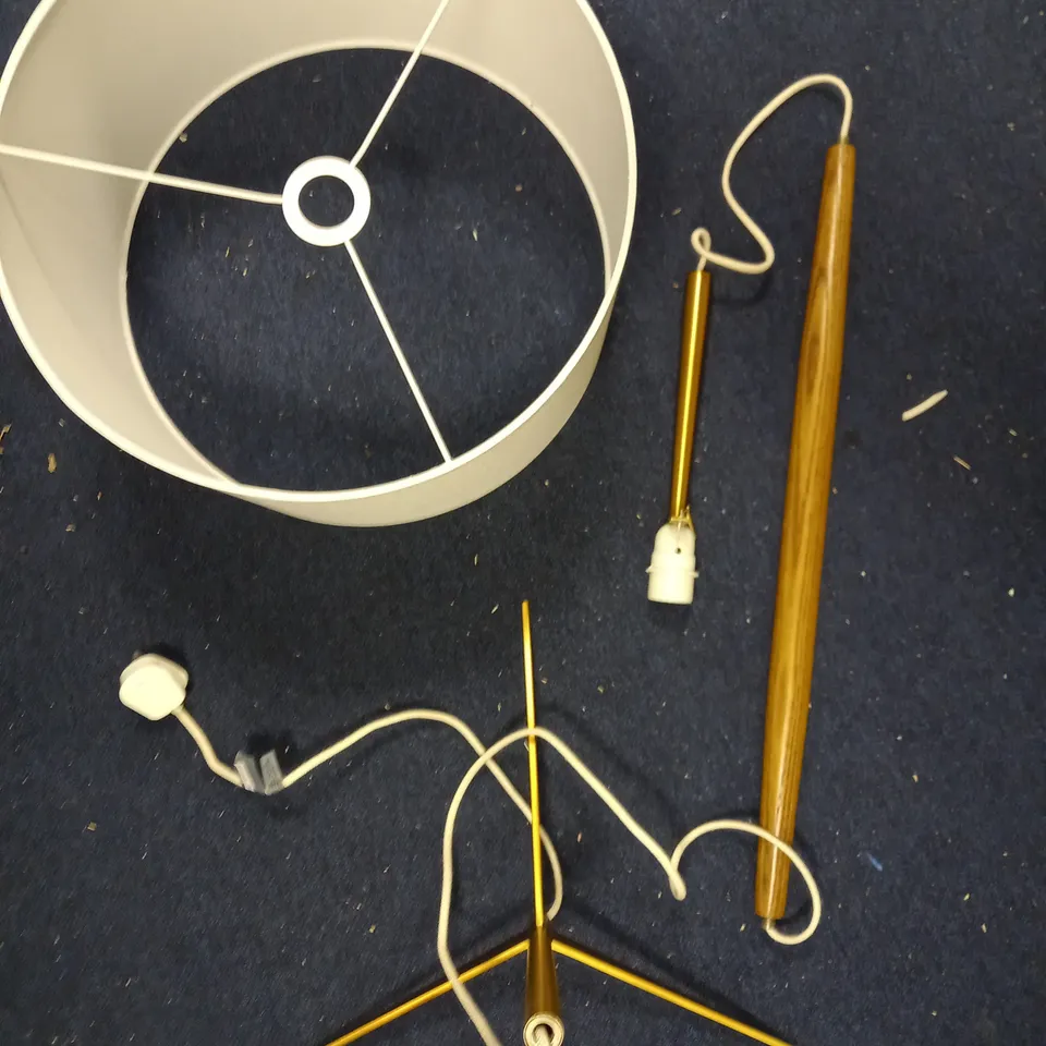 JOHN LEWIS SPINDLE STAINED ASH WOOD FLOOR LAMP