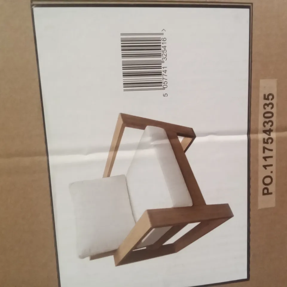 BOXED HEVER TEAK ARMCHAIRWITH CUSHION