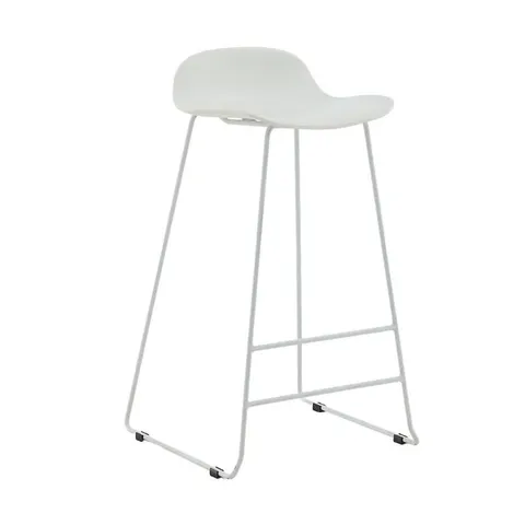 BOXED WAVE BAR CHAIR , WHITE BARSTOOL, HIGH CHAIR