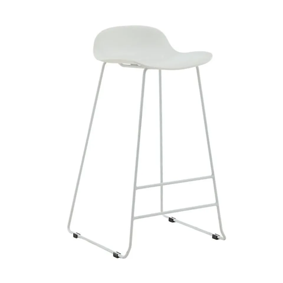 BOXED WAVE BAR CHAIR , WHITE BARSTOOL, HIGH CHAIR
