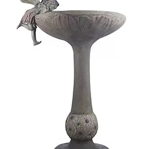 MY GARDEN STORIES FAIRY BIRD BATH GREY