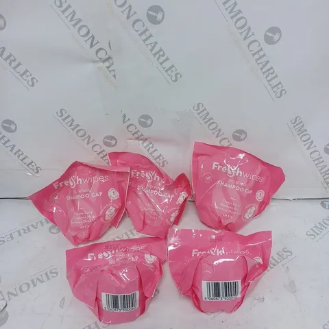 SET OF 5 FRESH WIPES SHAMPOO CAP