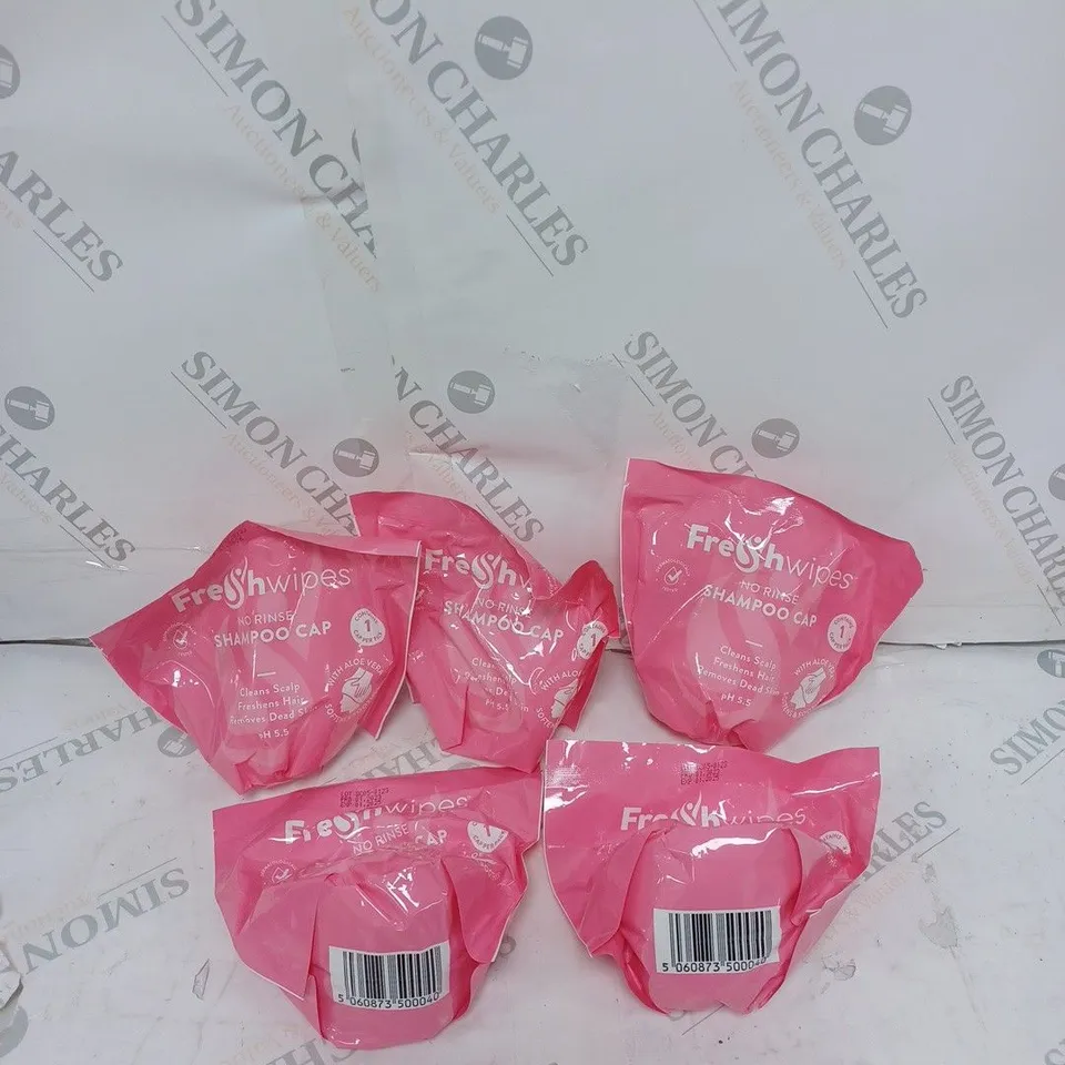 SET OF 5 FRESH WIPES SHAMPOO CAP