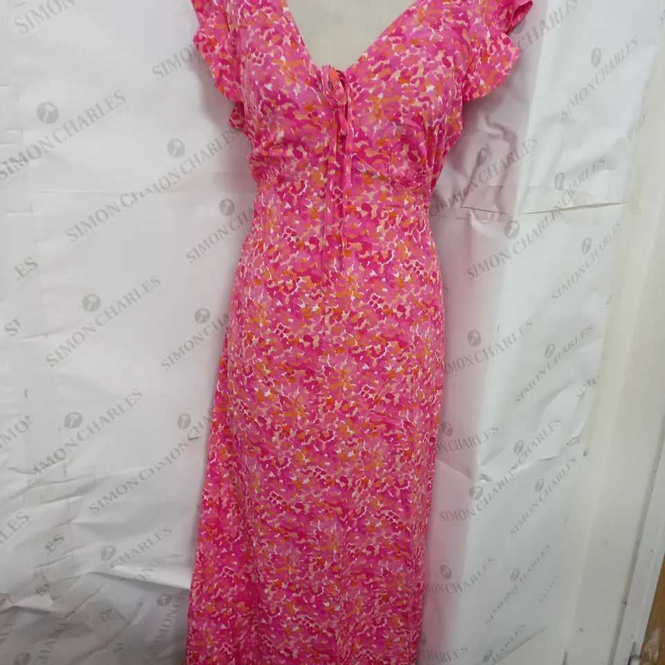 NOBODY'S CHILD LILY MIDI DRESS IN PINK SIZE 12