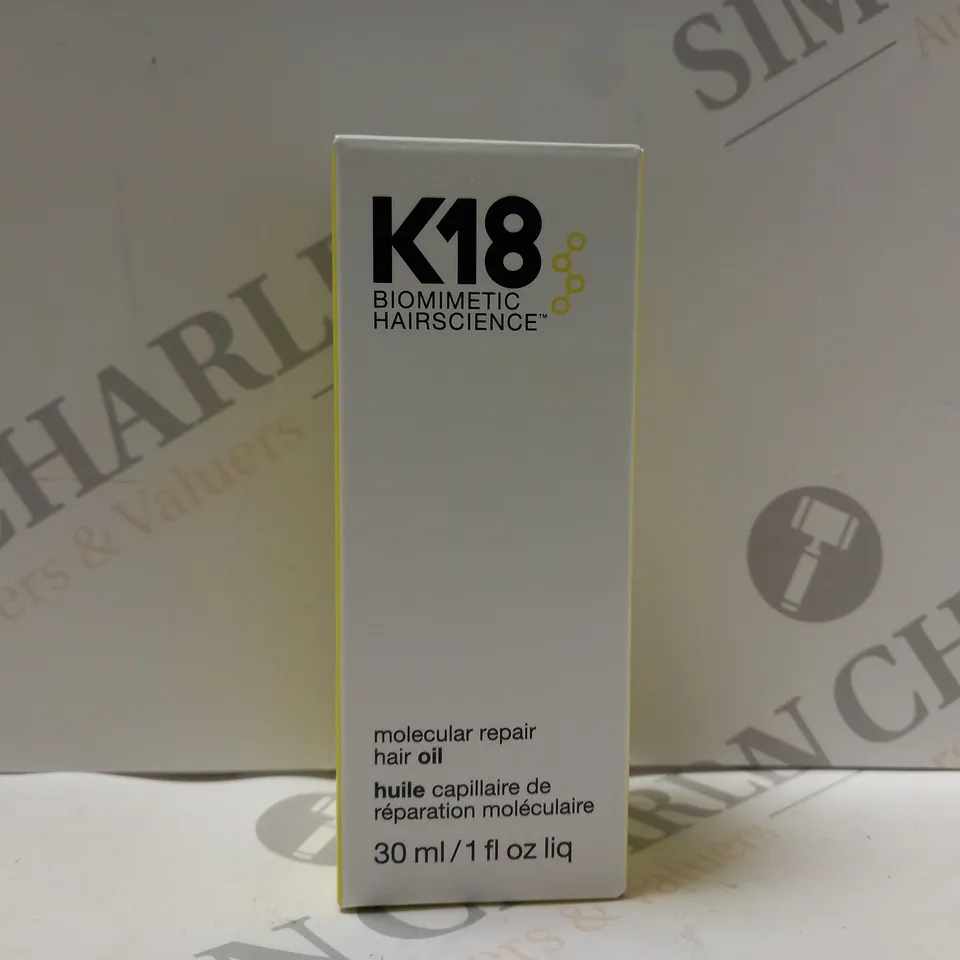 K18 BIOMIMETIC HAIRSCIENCE MOLECULAR REPAIR HAIR OIL 30ML