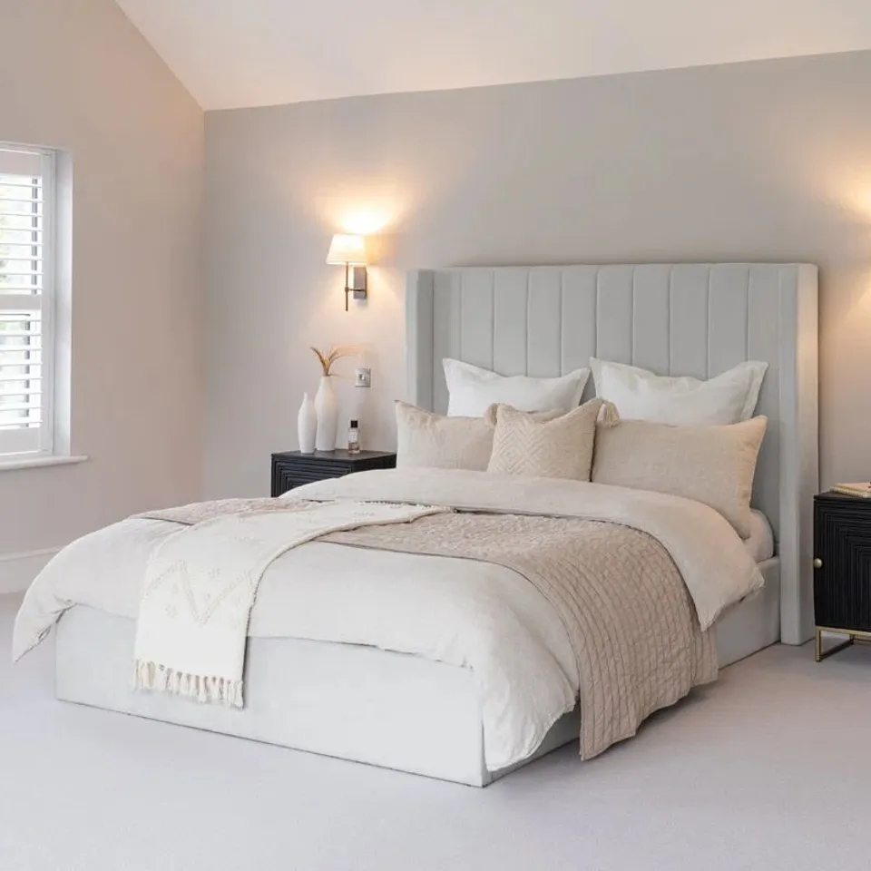 BOXED DOUBLE OTTOMAN BED - INK (2 BOXES)