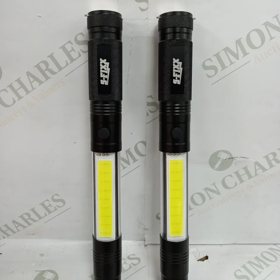 BOXED SET OF 2 SFIXX LED TORCH IN BLACK 