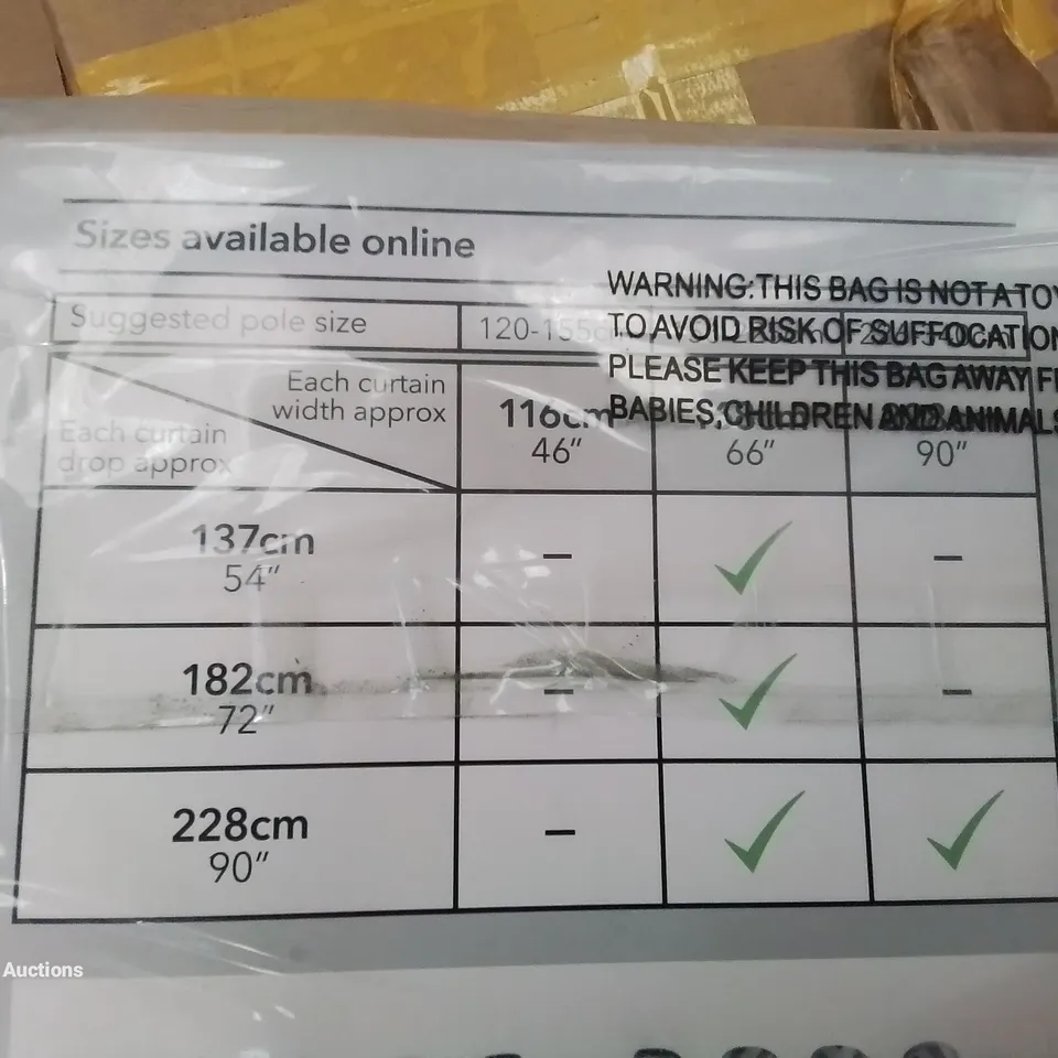 PALLET CONTAINING APPROXIMATELY 14 BOXES OF VARIOUS EYELET VELVET AND MATTE CURTAINS (SIZES VARY)