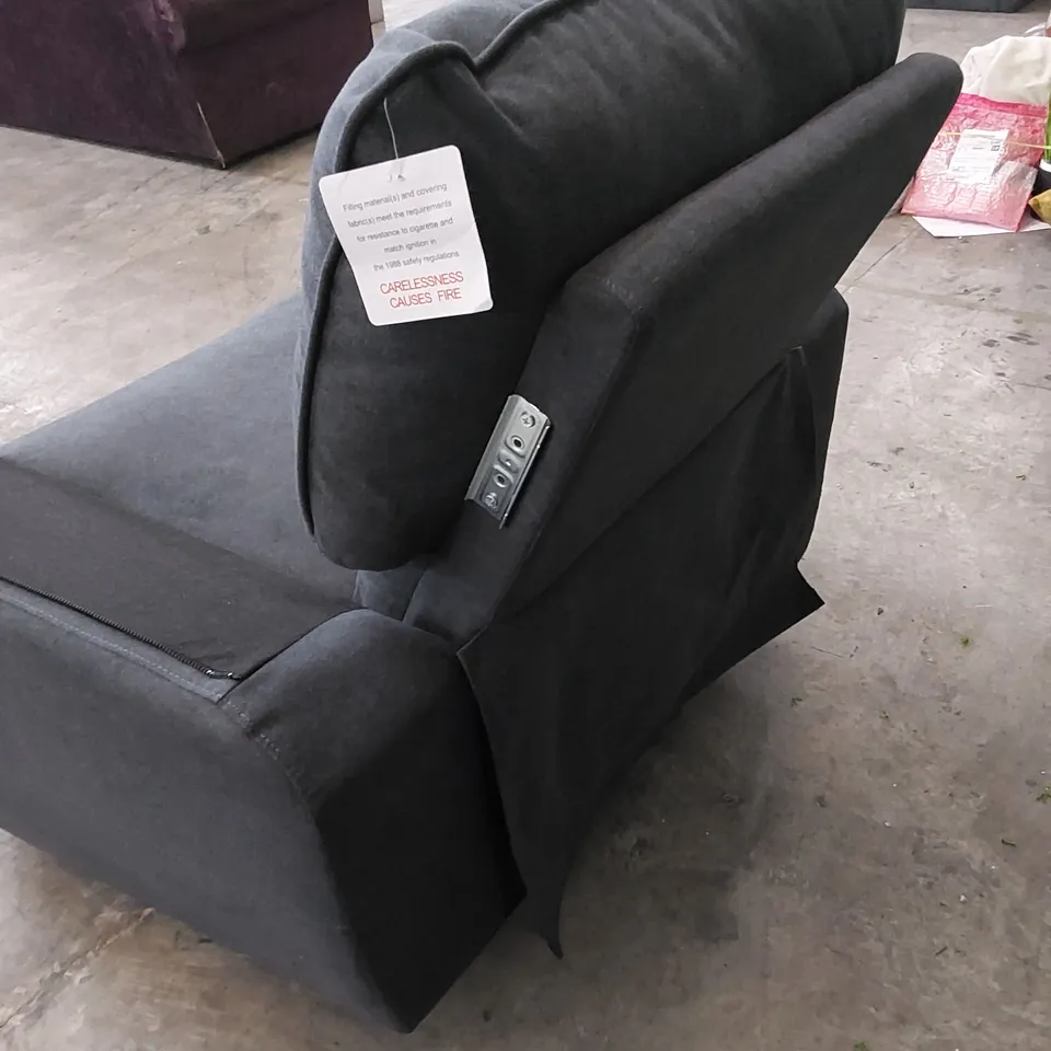 DESIGNER MANUAL RECLINER FABRIC UPHOLSTERED ARMCHAIR 