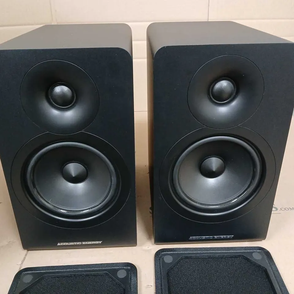 BOXED ACOUSTIC ENERGY AE1002 STEREO HI-FI LOUDSPEAKER