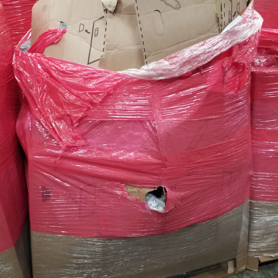 PALLET OF ASSORTED PRODUCTS INCLUDING BED RAIL GUARD, PLAYPEN, POP UP TENT, KEYBOARD & MOUSE PLATFORM TRAY, OFFICE CHAIR