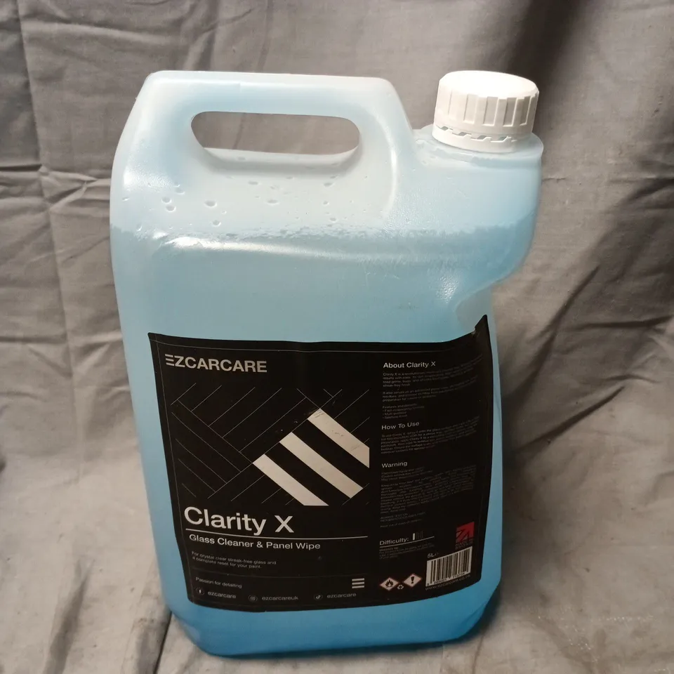 EZCARCARE CLARITY X GLASS CLEANER & PANEL WIPE (5L) - COLLECTION ONLY