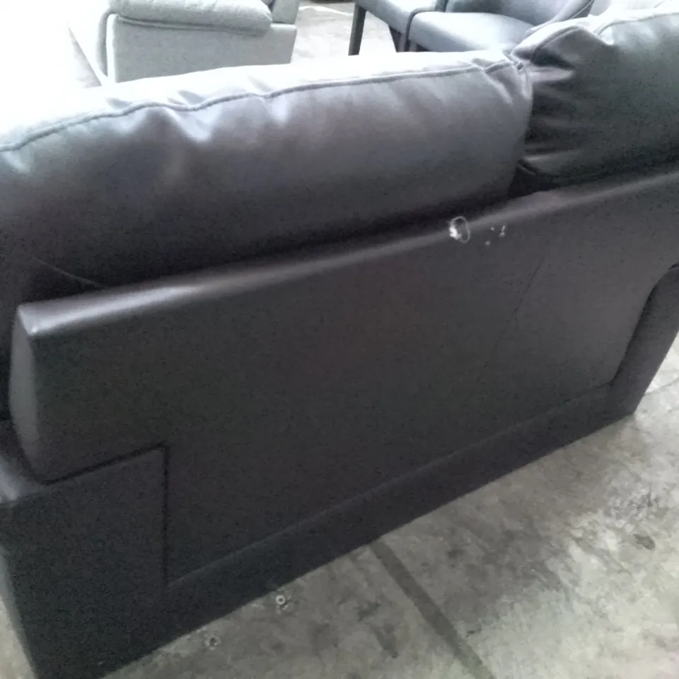 QUALITY DESIGNER ANDERSON 2 SEATER SOFA - BROWN LEATHER 