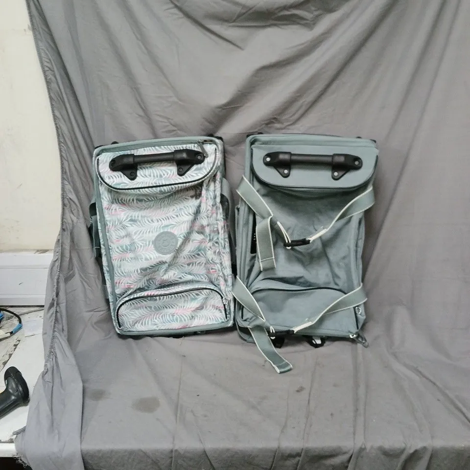 KIPLING PALM LEAF PRINT TRAVEL BAGS – SET OF 2 WITH TSA LOCK
