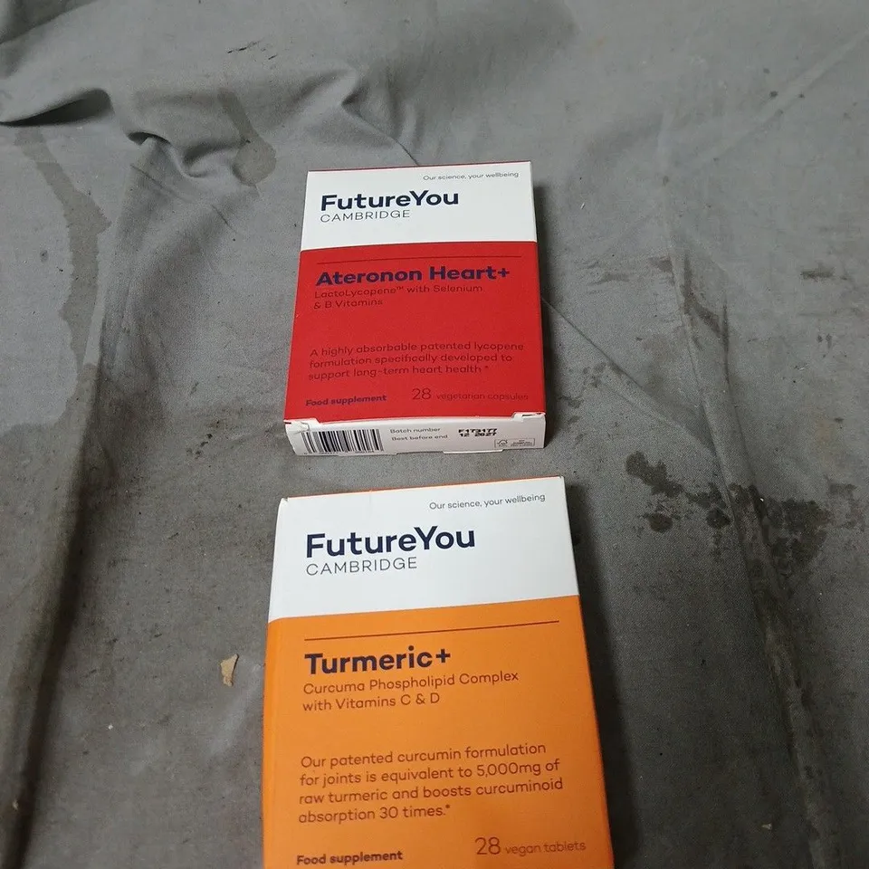 2 X FUTURE YOU CAMBRIDGE PRODUCTS: TURMERIC+ AND ATERONON HEART+
