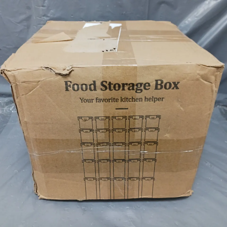 SET OF 24 ASSORTED CLEAR FOOD STORAGE TUBS IN VARIOUS SIZES