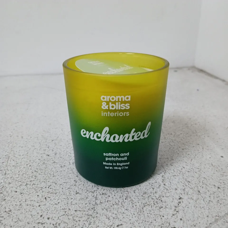 12 AROMA & BLISS INTERIORS ENCHANTED CANDLES – SAFFRON & PATCHOULI