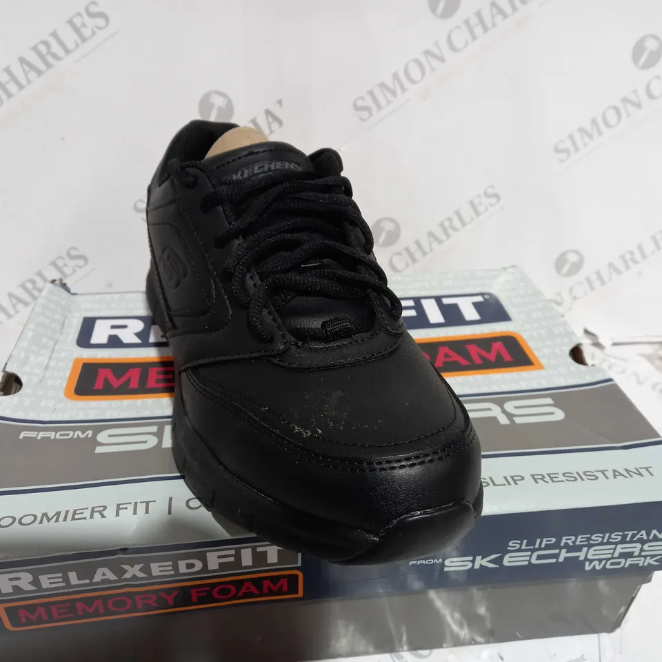 SKECHERS WORK SLIP RESISTANT BLACK SIZE 8