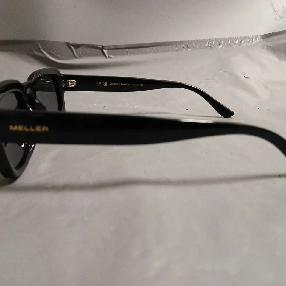 BOXED PAIR OF MELLER BLACK FRAMED GLASSES